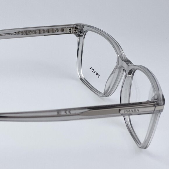 Prada PR14WV U431O1 Men BRAND NEW Eyeglasses Crystal Grey Square - Picture 8 of 10